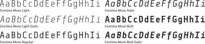 Centima Mono Font Preview