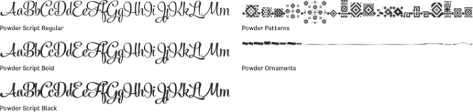 Powder Script Font Preview