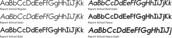 Report School Font Preview