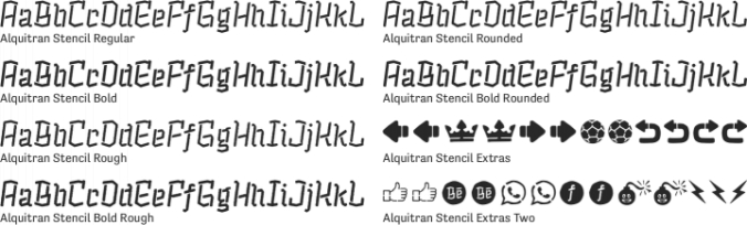 Alquitran Stencil Font Preview