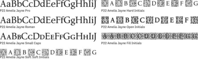 P22 Amelia Jayne Font Preview