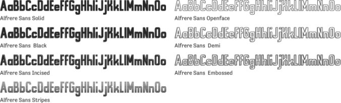 Alfrere Sans Font Preview
