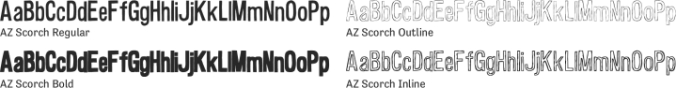 AZ Scorch Font Preview