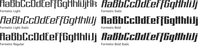 Formetic Font Preview