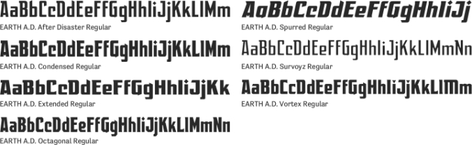EARTH A.D. Font Preview