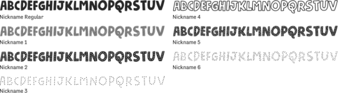 Nickname Font Preview