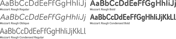 Mozzart Rough Font Preview