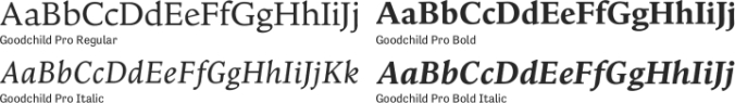 Goodchild Pro Font Preview
