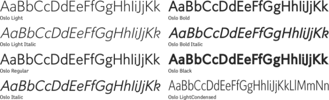 Oslo Font Preview