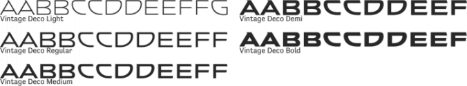 Vintage Deco Font Preview