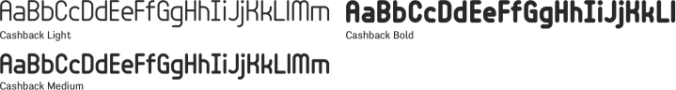 Cashback Font Preview