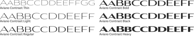 Aviano Contrast Font Preview