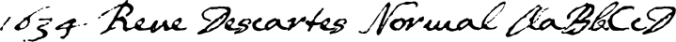 1634 Rene Descartes font download