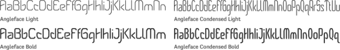 Angleface Font Preview