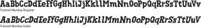Trained Monkey Font Preview