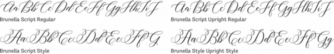 Brunella Script Font Preview