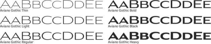 Aviano Gothic Font Preview
