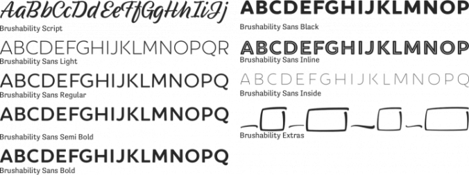Brushability Font Preview