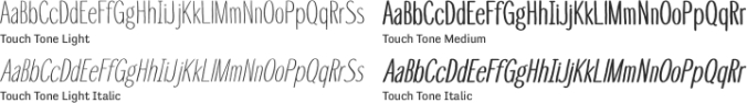 Touch Tone Font Preview