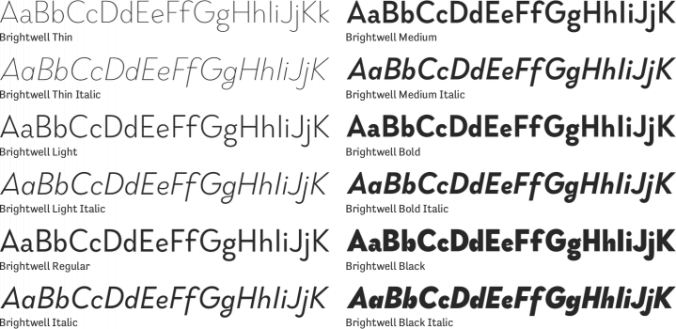 Brightwell Font Preview