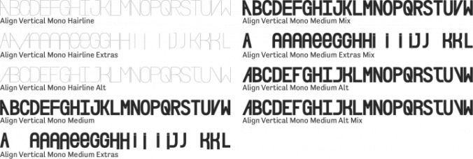 Align Vertical Mono Font Preview