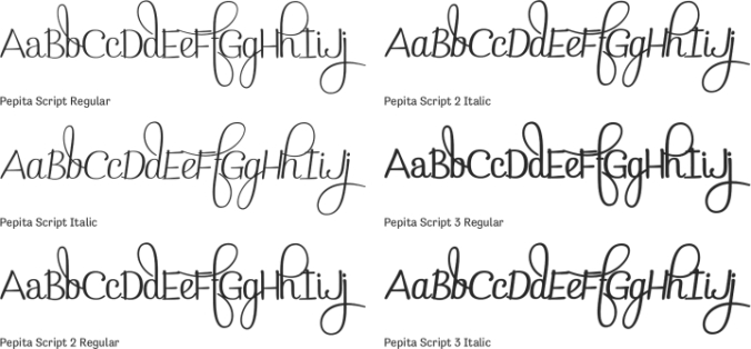 Pepita Script Font Preview