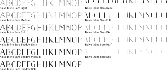 Naive Inline Sans Font Preview