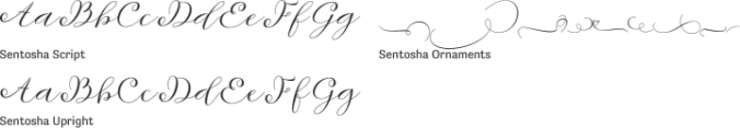 Sentosha Font Preview