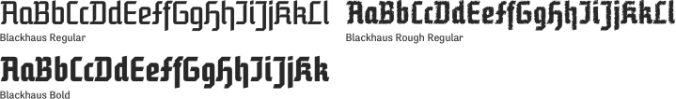 Blackhaus Font Preview