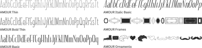 AMOUR Font Preview