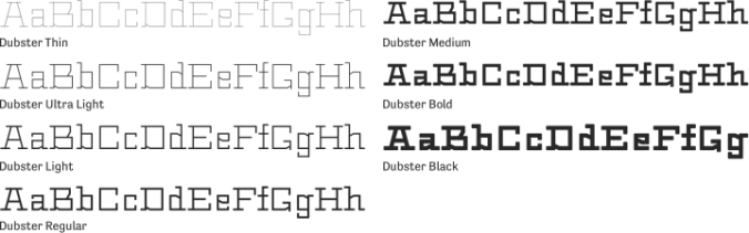 Dubster Font Preview
