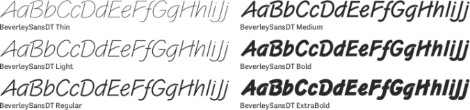 BeverleySansDT Font Preview