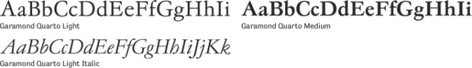 Garamond Quarto Font Preview