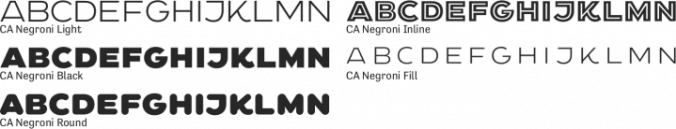 CA Negroni Font Preview