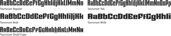 Taurunum Font Preview