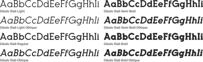 Odudo Slab Font Preview