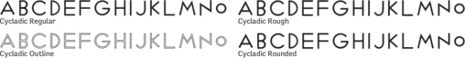 Cycladic Font Preview