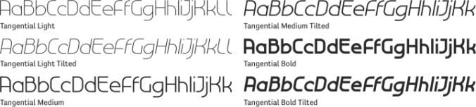 Tangential Font Preview
