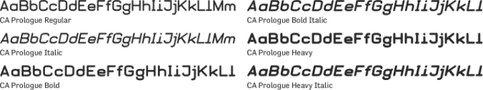 CA Prologue Font Preview