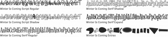 Winter Is Coming Font Preview