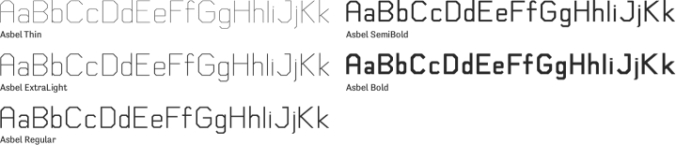 Asbel Font Preview