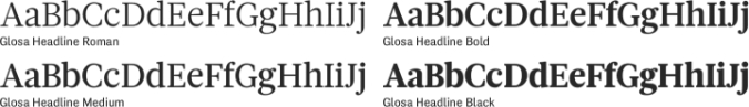 Glosa Headline Font Preview