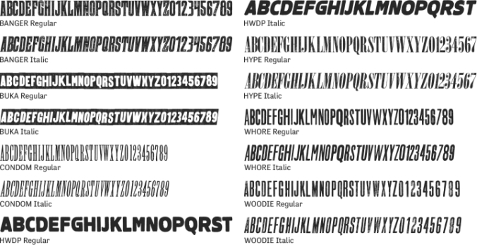 Woodtype Collection Font Preview