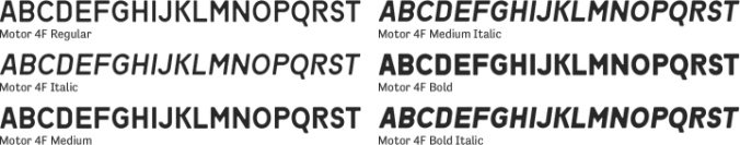 Motor 4F Font Preview