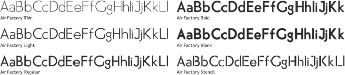 Air Factory Font Preview