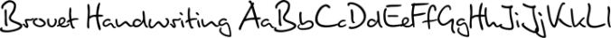 Brouet Handwriting Font Preview