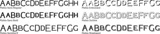 Plebia Font Preview