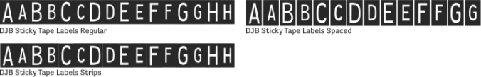 DJB Sticky Tape Labels Font Preview