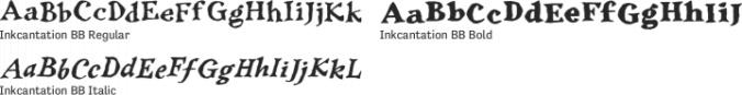 Inkcantation BB Font Preview