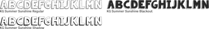 KG Summer Sunshine Font Preview